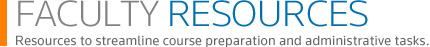 FACULTY RESOURCES